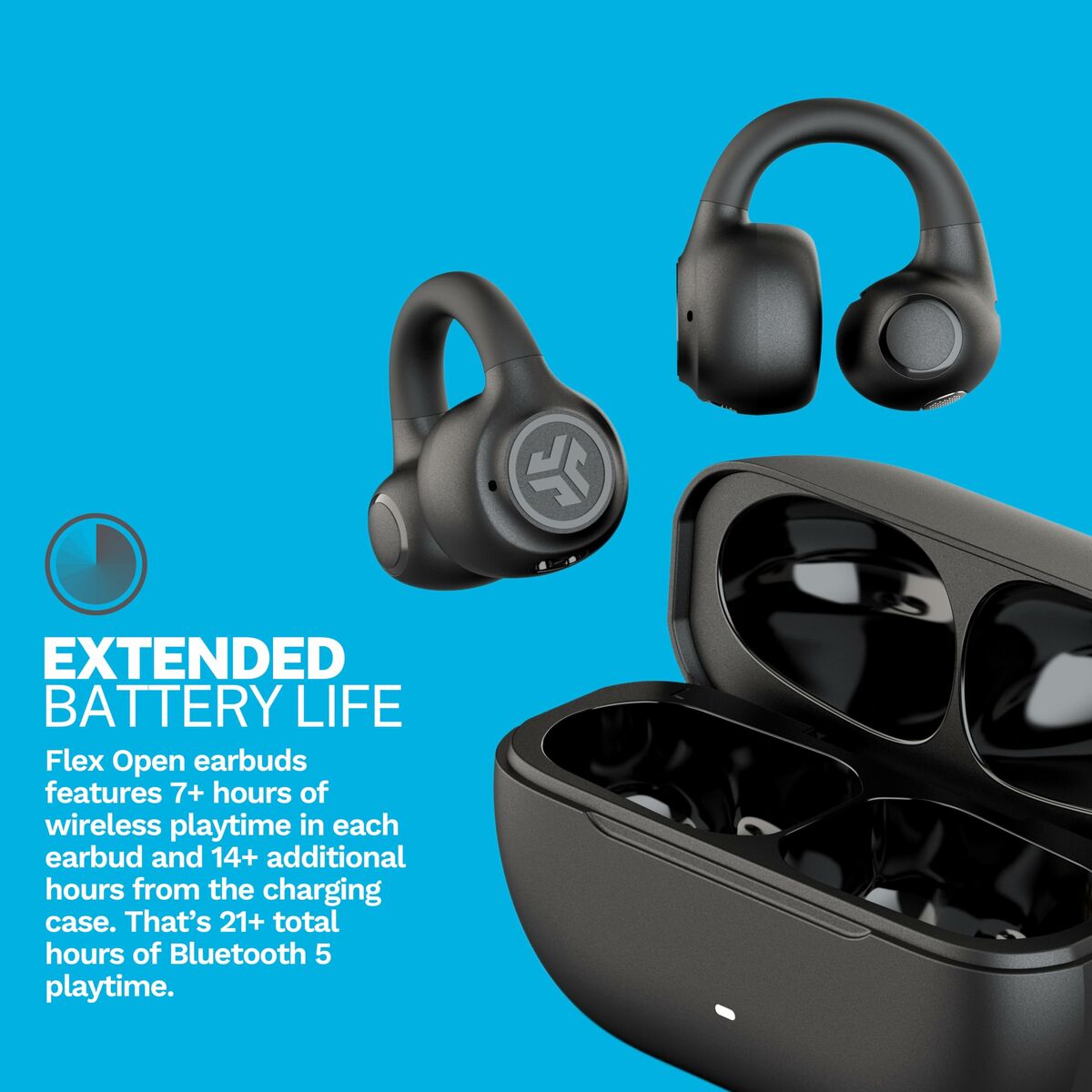 Wireless Earphones with Charging Case JLab IEUEBFLEXRBLK124 Black-4
