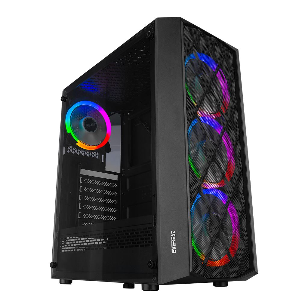 Carcasa computer, Everest, Negru (e34761)-0