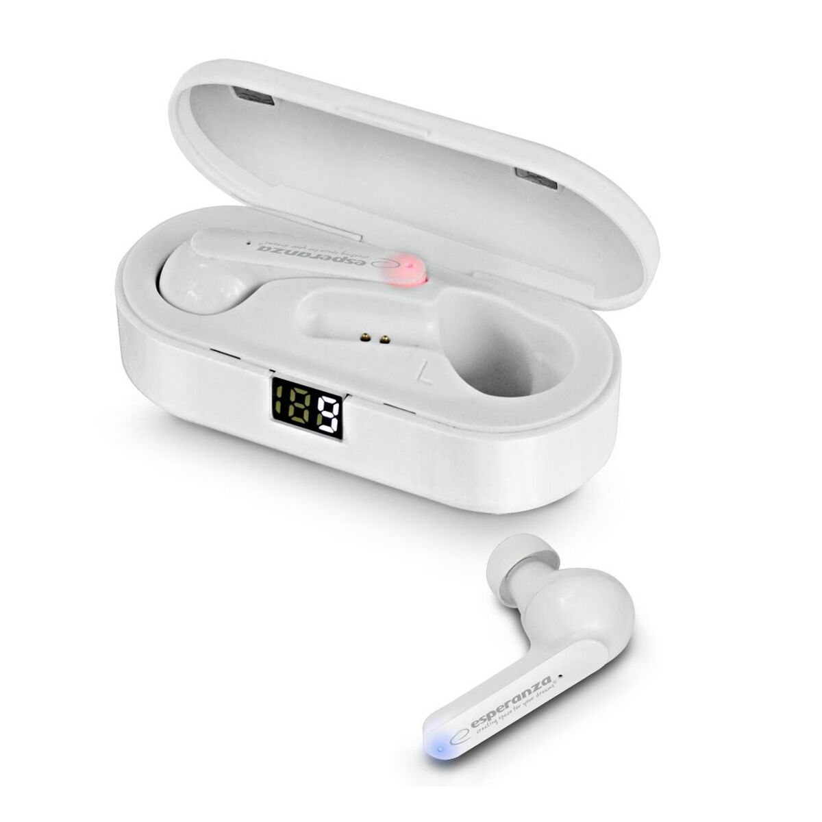 Wireless Earphones with Charging Case Esperanza EH230W White-0