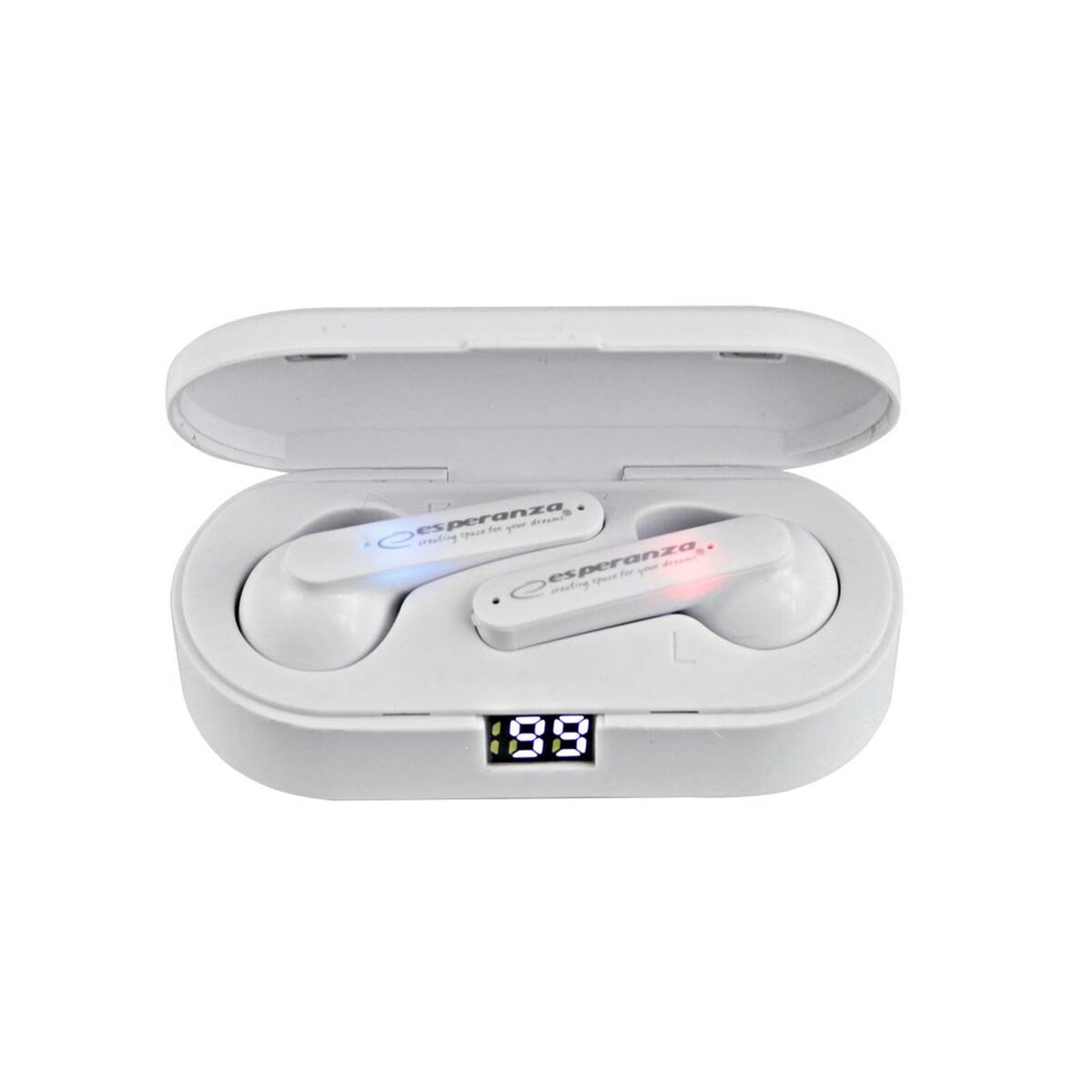 Wireless Earphones with Charging Case Esperanza EH230W White-5