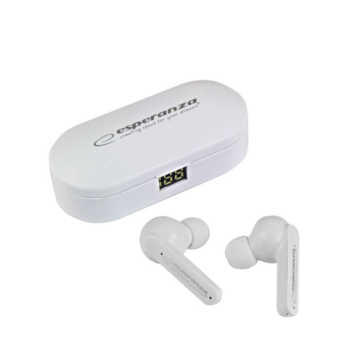 Wireless Earphones with Charging Case Esperanza EH230W White-2