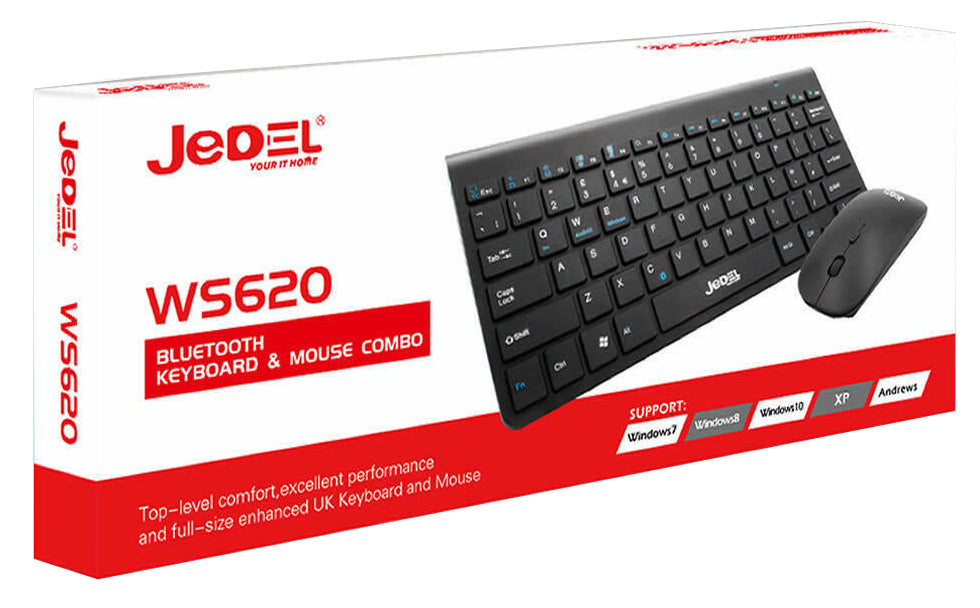 Jedel WS620 Bluetooth Wireless Keyboard And Mouse Set - KB-JED-WS620-1