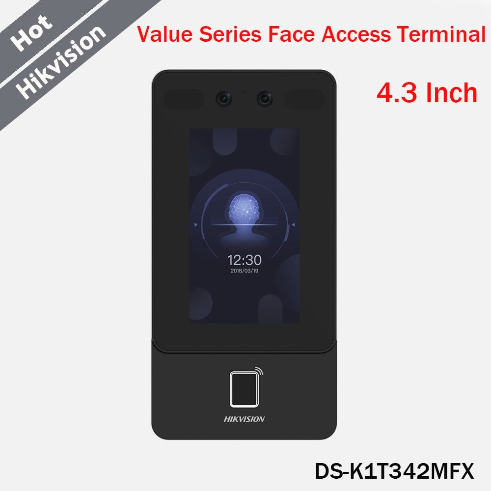 Hikvision 4.3" Touch Screen Face Access Terminal Angle Lens Face Recognition-0